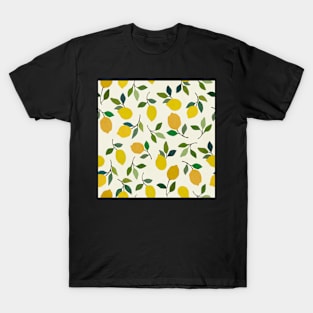 Yellow lemons, Retro, Mid century art T-Shirt